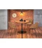 ROUND TABLE CARMELO, TOP - WALNUT, LEGS - BLACK order